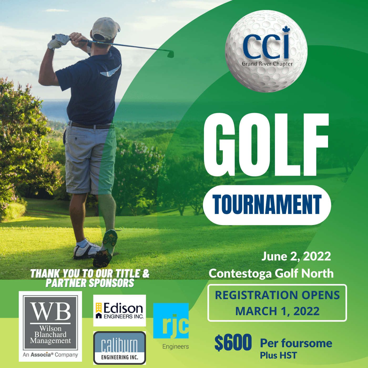 Golf Tournament 2022, Conference Sponsorship, annual conference, annual golf tournament, Grand River Chapter, Canadian Condominium Institute, Become a Member | CCI-GRC